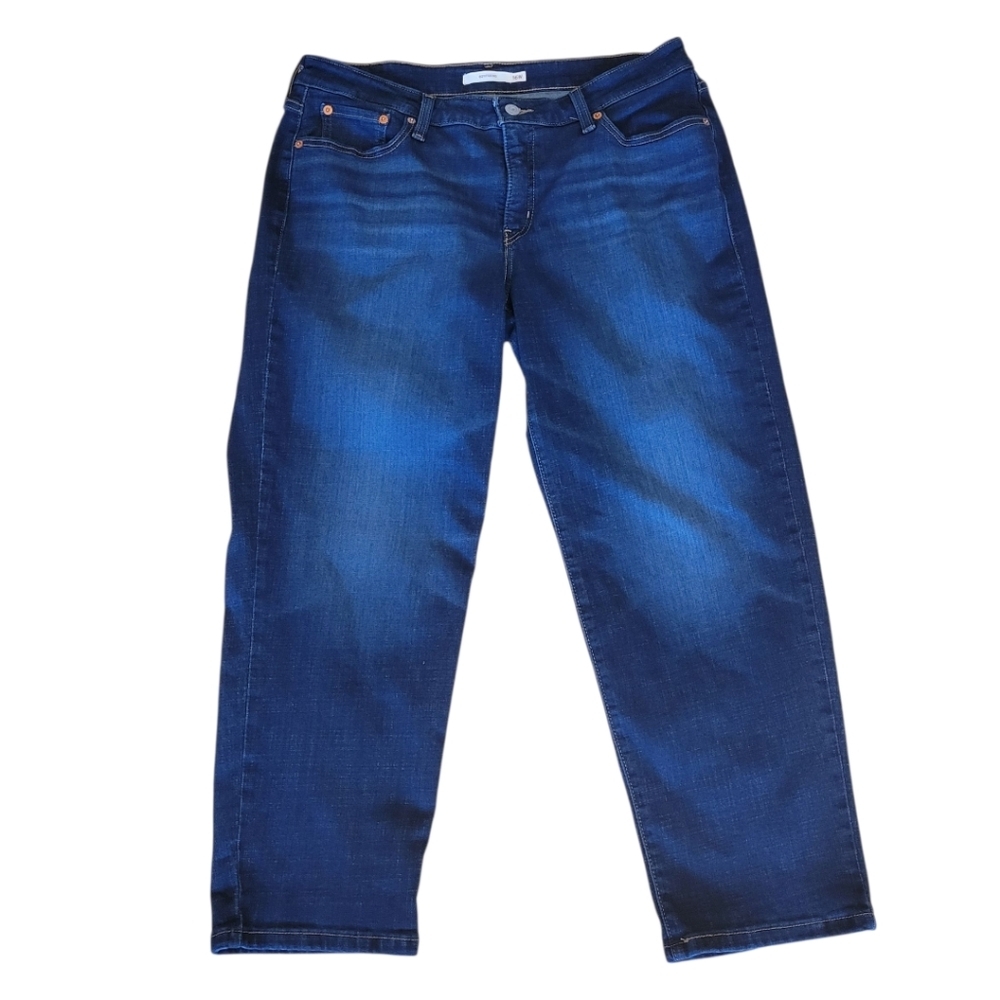 Levi's Blue Boyfriend Straight Leg Denim Jeans  Size 16W‎ - Picture 2 of 6